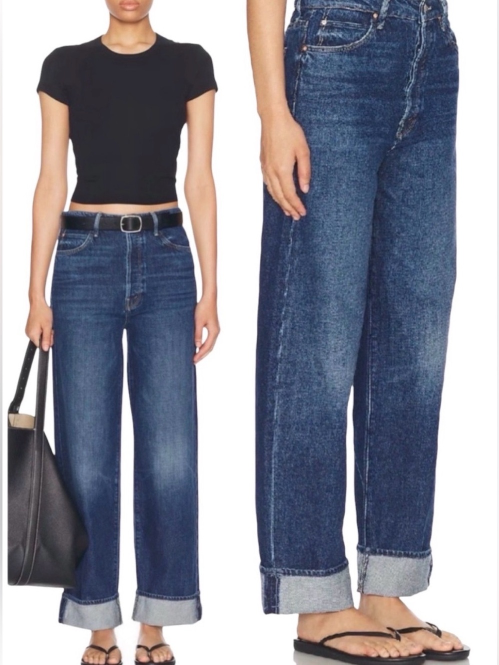 MOTHER SUPERIOR Jeans Spitfire Nerdy Cuff Did You Bring Me Anything Blue Size 29 - Picture 1 of 14